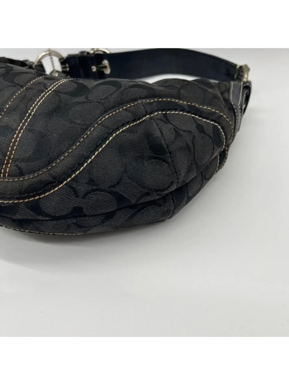 Coach Signature Canvas Black Soho Shoulder Bag - Picture 6 of 10